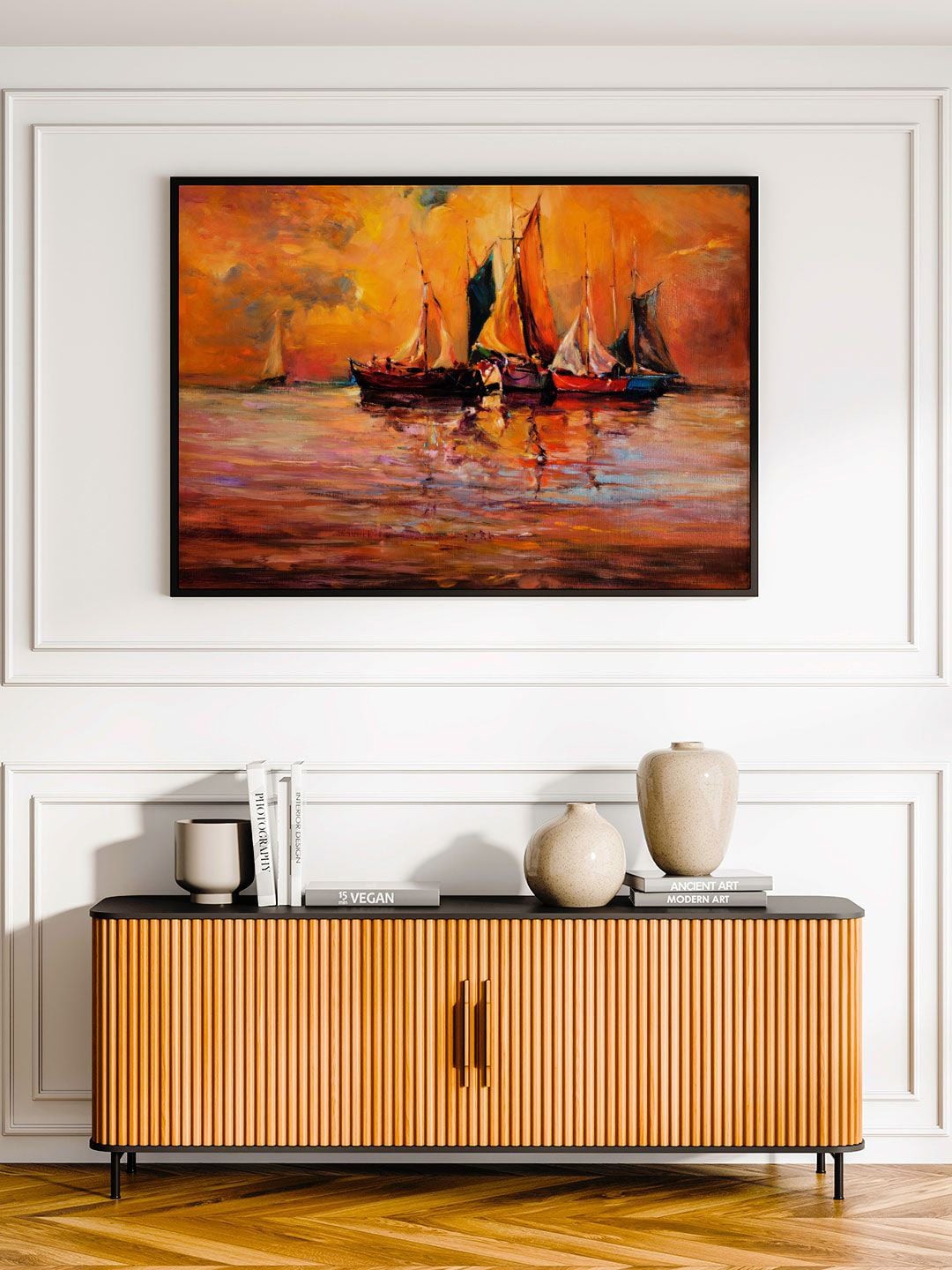 

ARTSPACE Brown Landscapes Printed Canvas Wall Painting With Frame