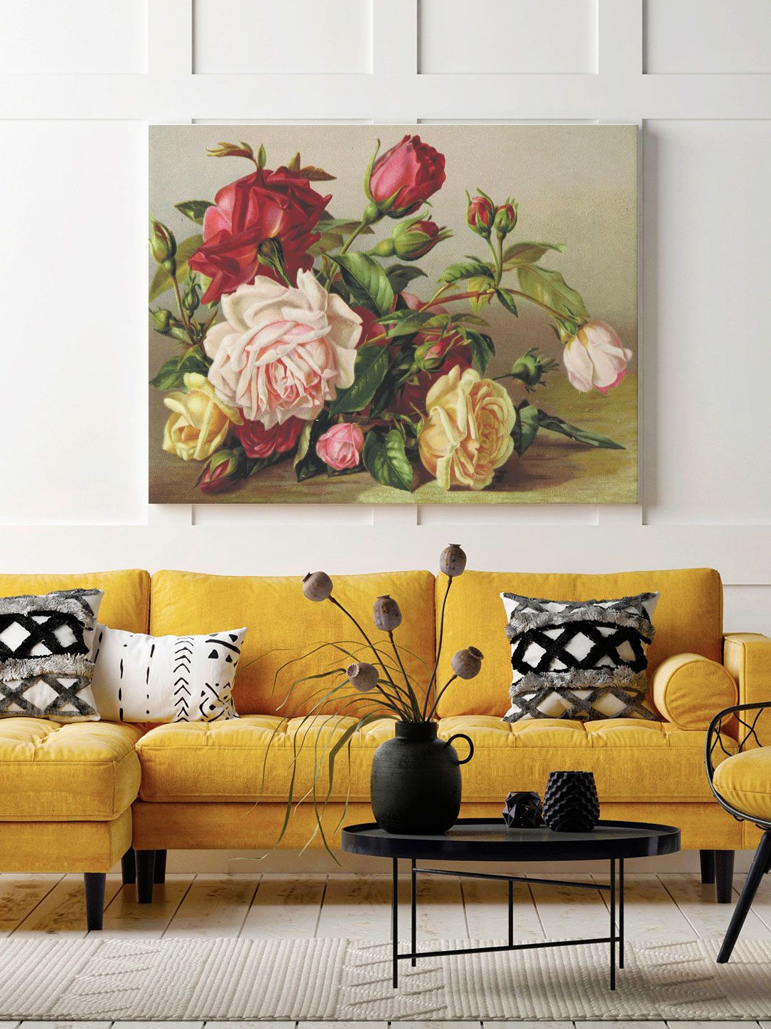 

ARTSPACE Green & Red Floral Framed Wall Art