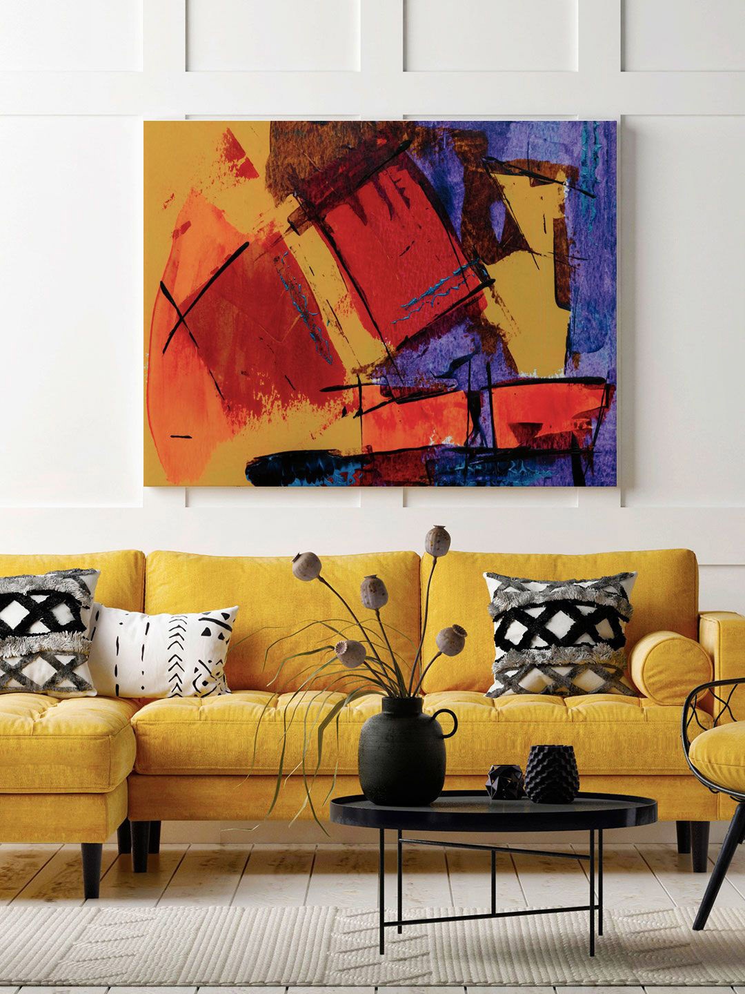 

ARTSPACE Multi-Coloured Abstract Canvas Wall Painting