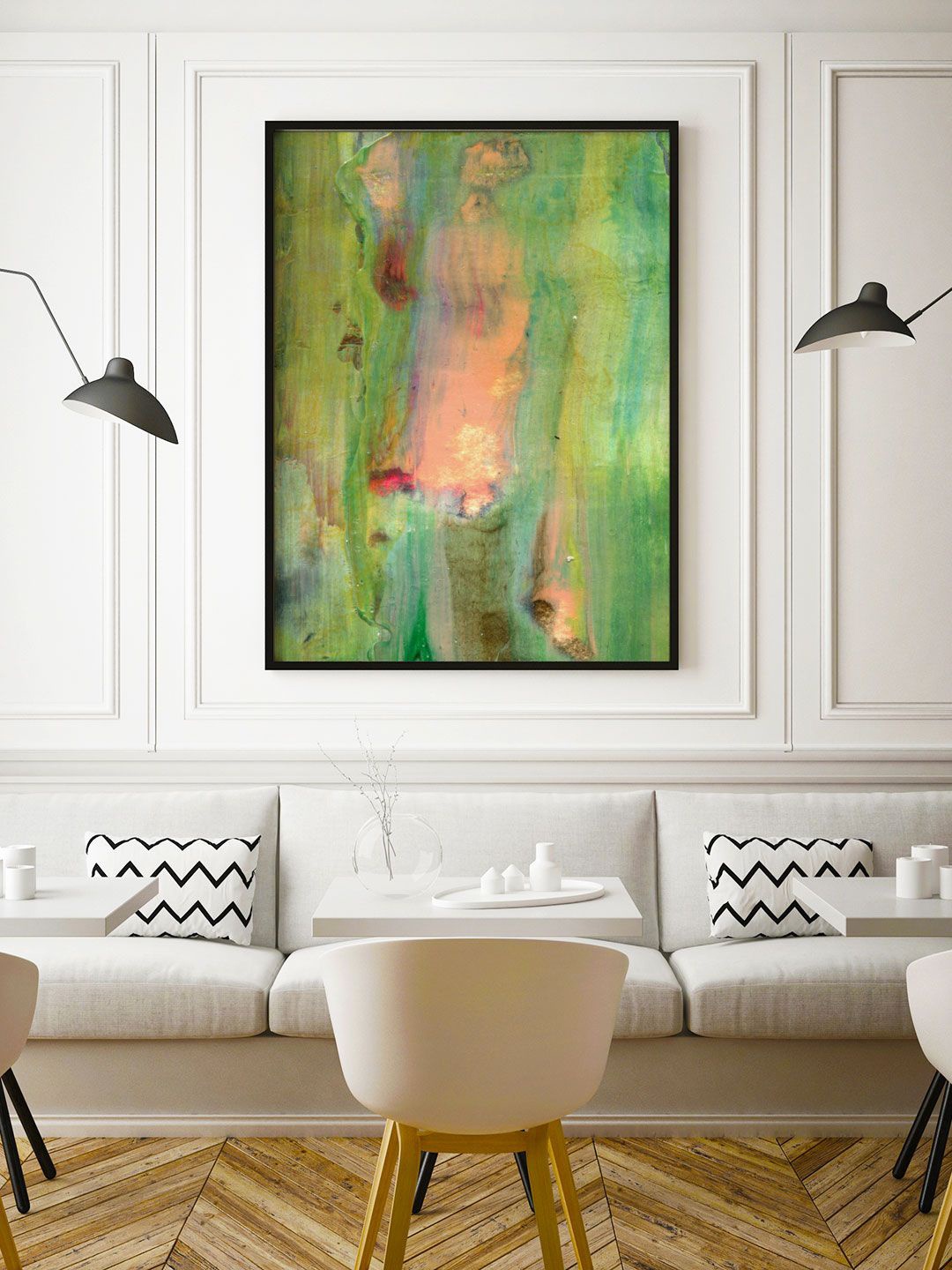 

ARTSPACE Multi-Coloured Bubblegum Abstract Canvas Wall Painting