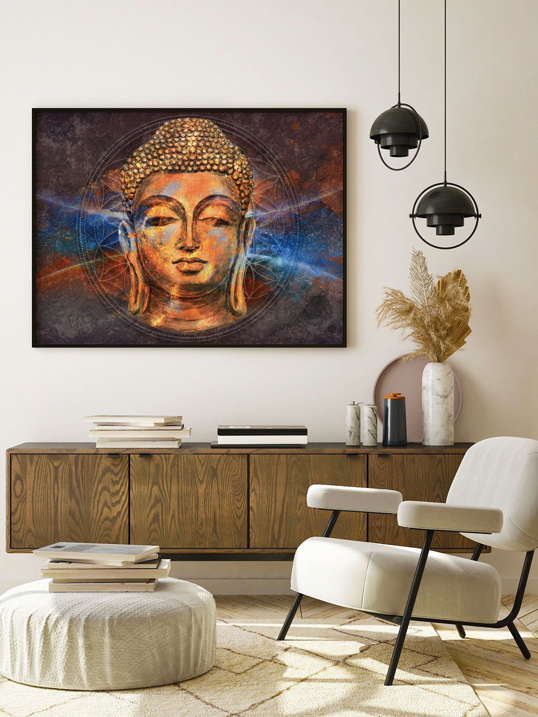 

ARTSPACE Multi-Coloured Buddha Painting Canvas Wall Art