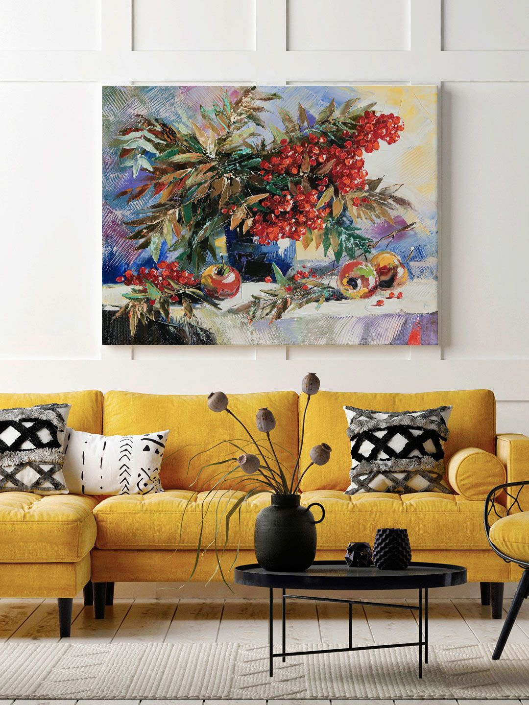 

ARTSPACE Red & Green Floral Framed Wall Art