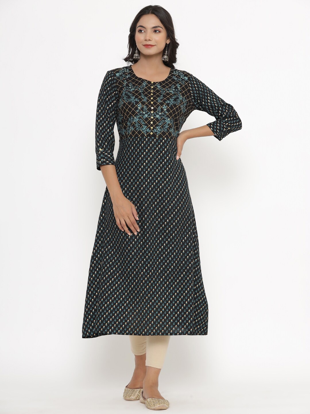

PK Fashions Women Blue Geometric Printed Kurta