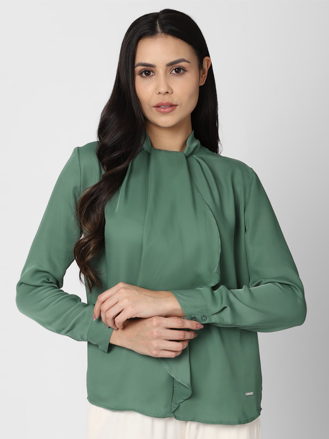 

Van Heusen Woman Green Shirt Style Top