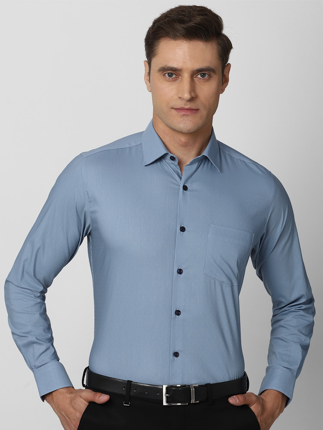 

Van Heusen Men Blue Formal Shirt
