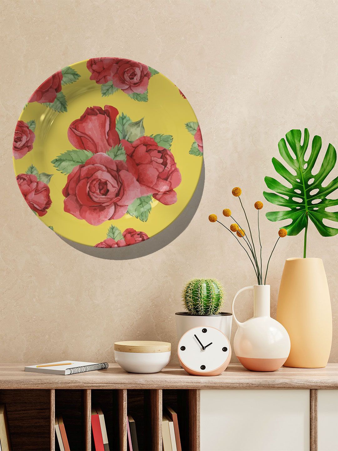 

ARTSPACE Blue & Yellow Floral Art Wall Plate