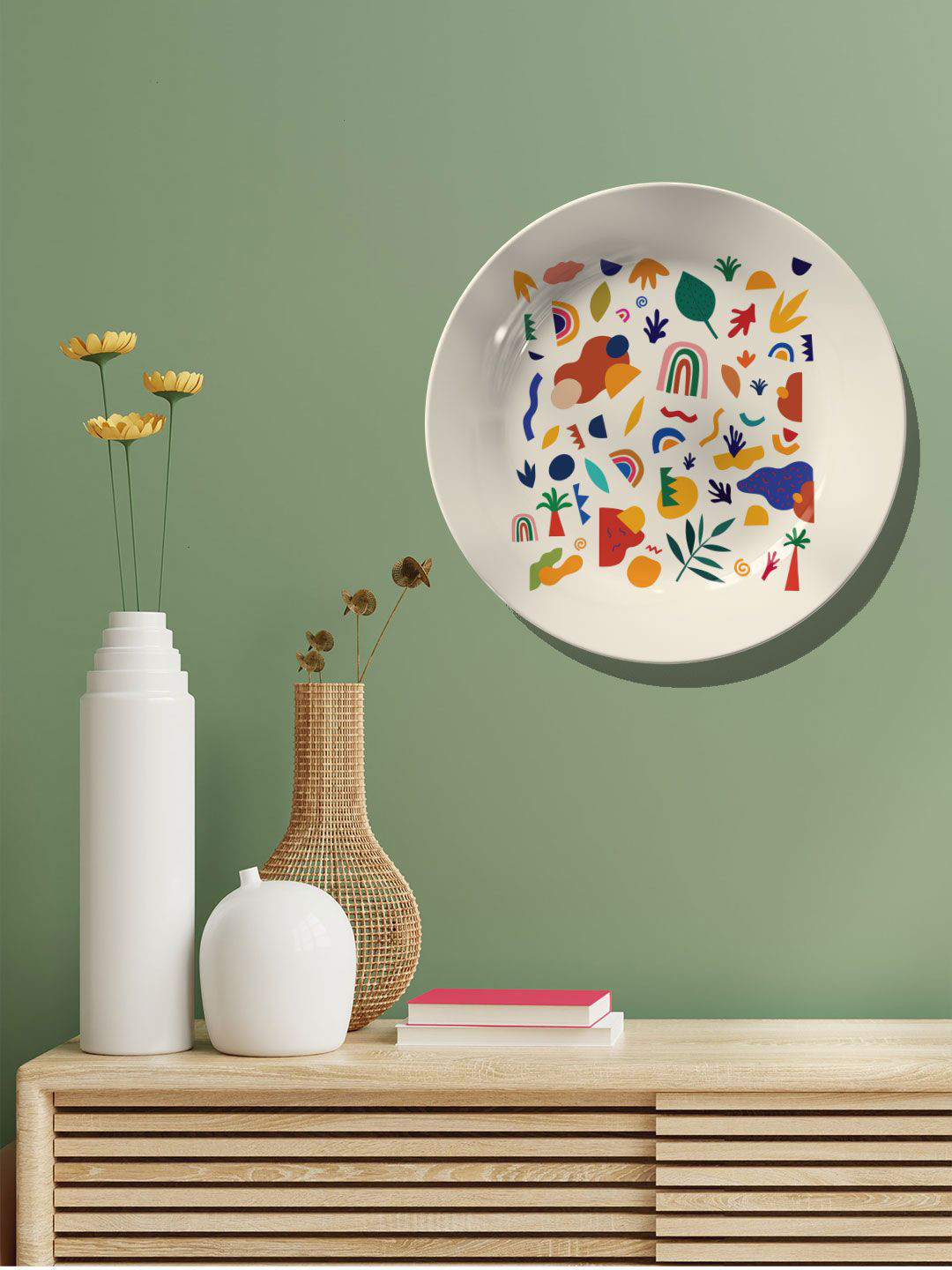 

ARTSPACE White & Blue Decorative Wall Plate