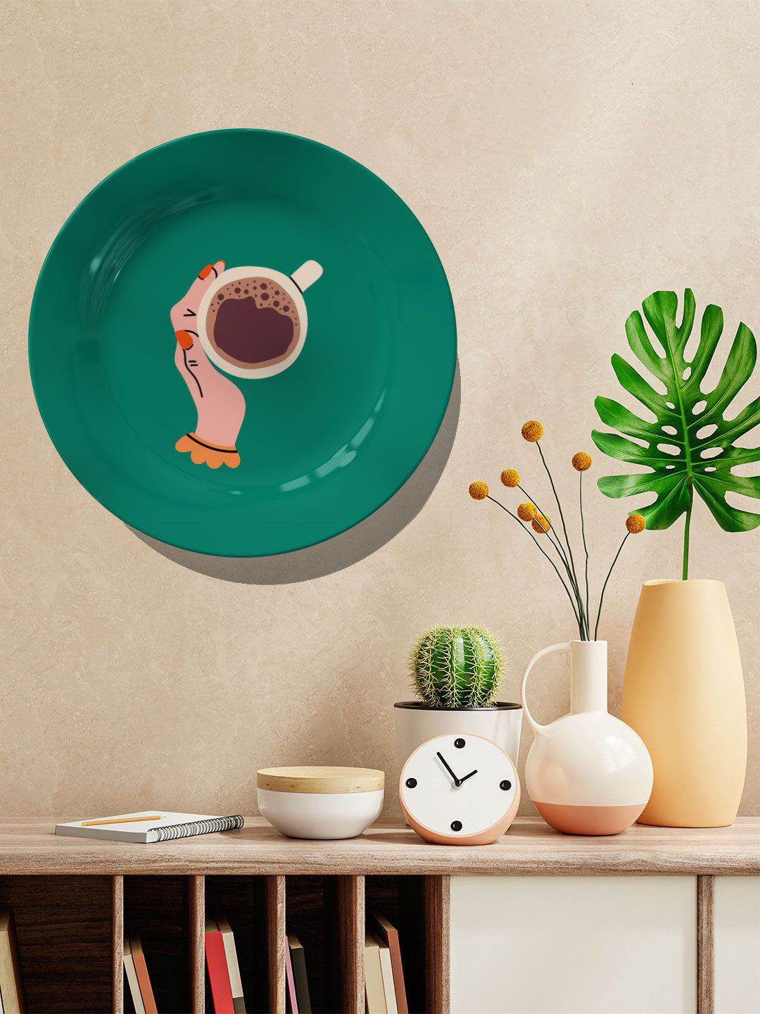 

ARTSPACE Blue & Green Printed Ceramic Wall Plate