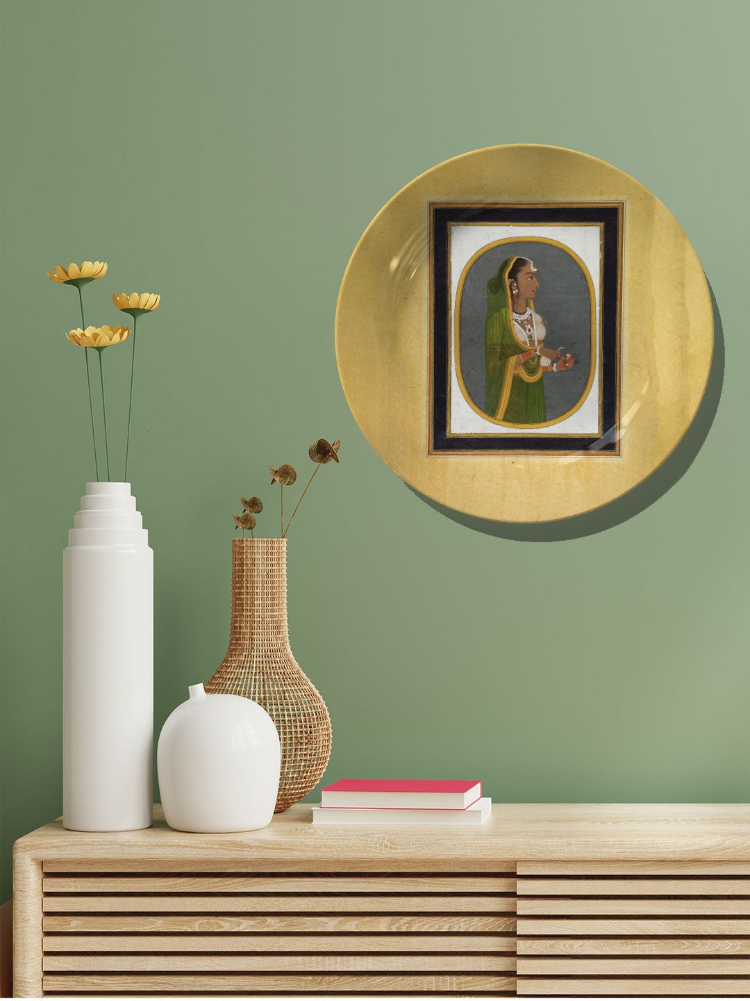 

ARTSPACE Beige & Black Printed Ceramic Wall Decor Plate