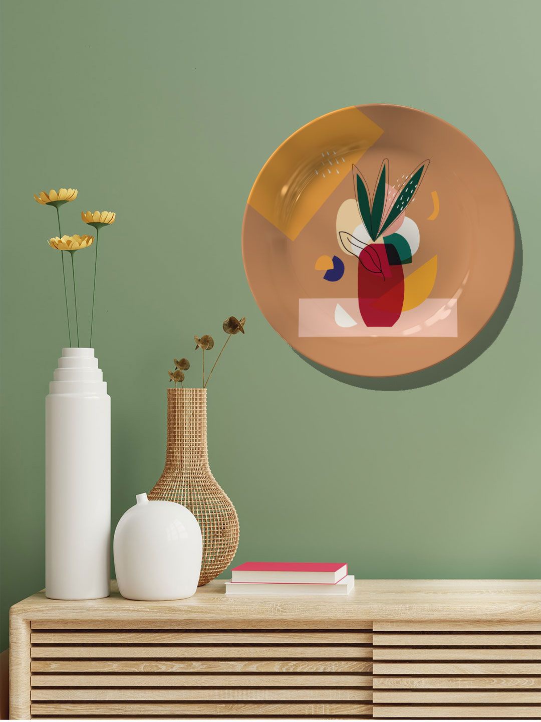 

ARTSPACE Brown & Red Printed Ceramic Wall Plate