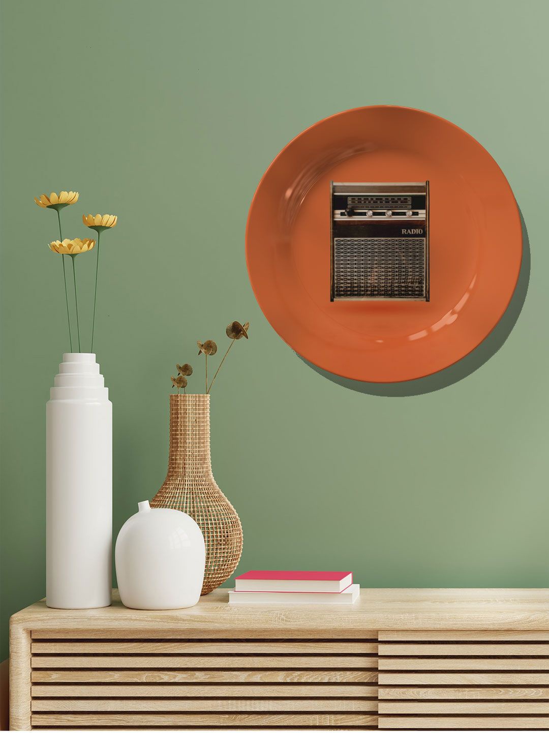

ARTSPACE Brown & Black Retro Instrument Ceramic Wall Plates
