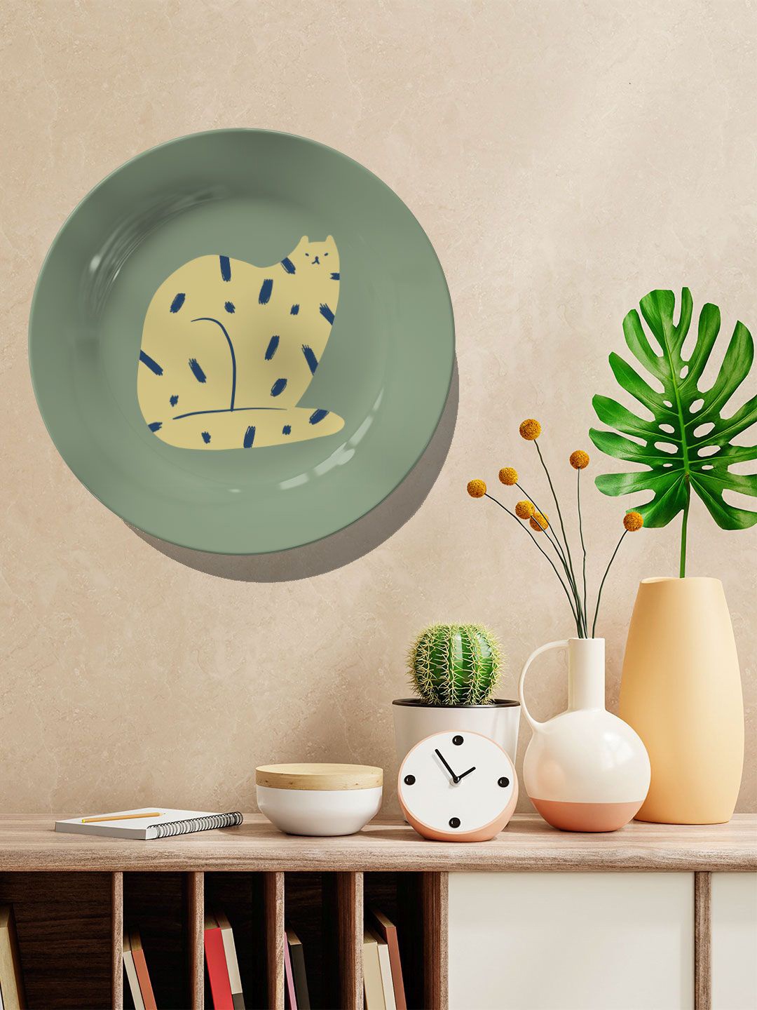 

ARTSPACE Blue & Green Lazy Bag Decorative Wall Plate Wall Decor