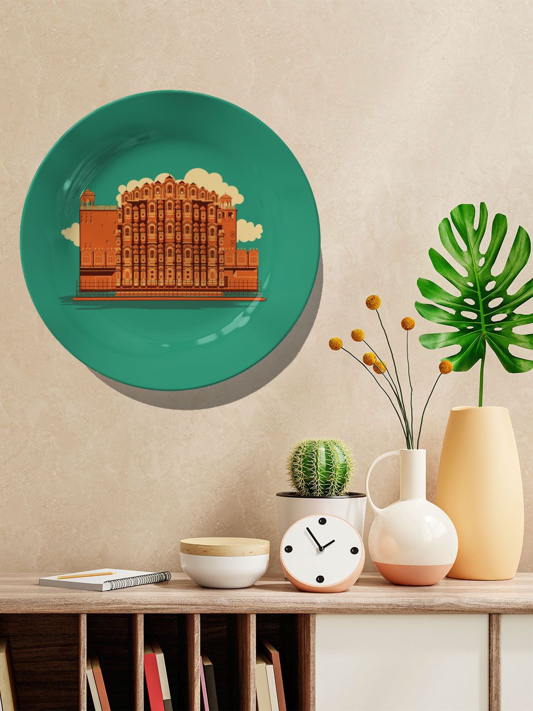 

ARTSPACE Green Hawa Mahal Wall Decor Plates