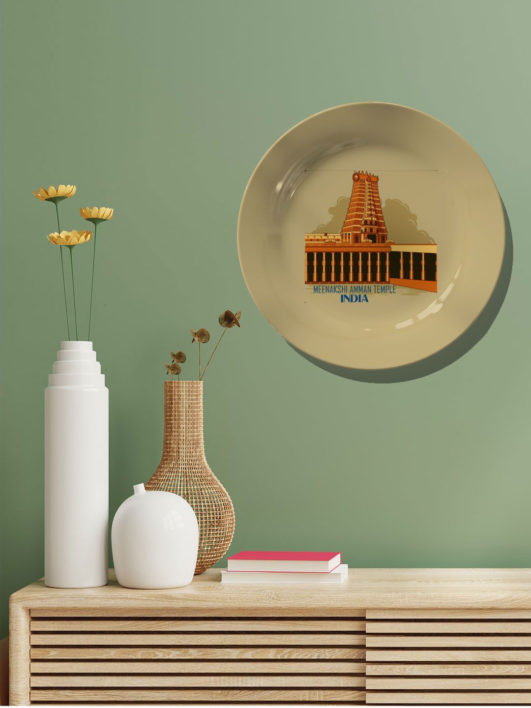 

ARTSPACE Blue & Beige Printed Wall Plates