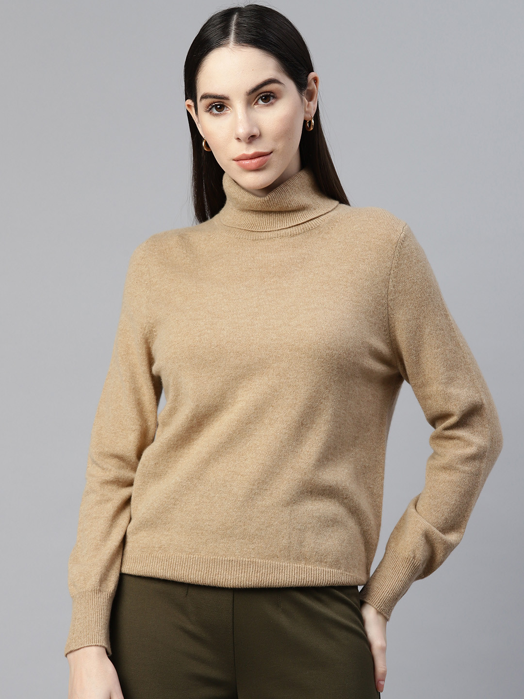 

Marks & Spencer Cashmere Turtle Neck Pullover, Brown