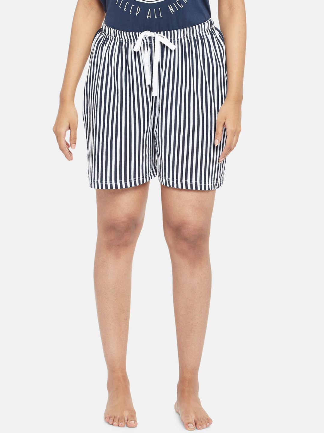 

People Women Blue Striped Shorts