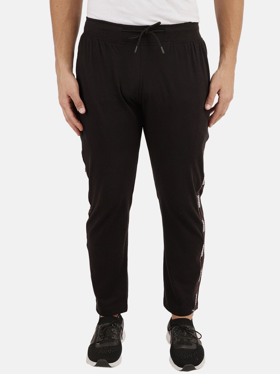 

V-Mart Men Black Solid Cotton Track Pants