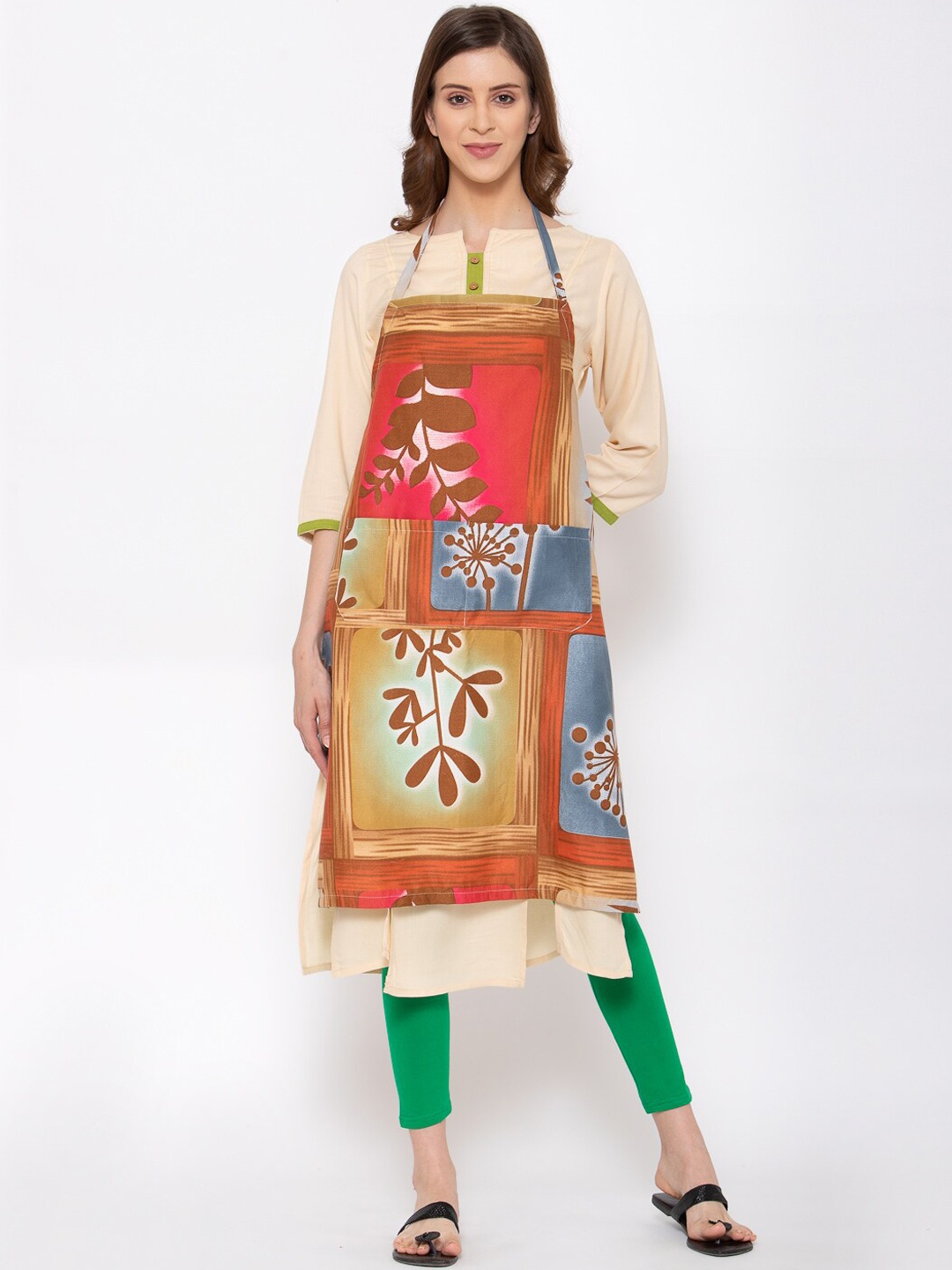 

KLOTTHE Red & Blue Printed 300 TC Apron