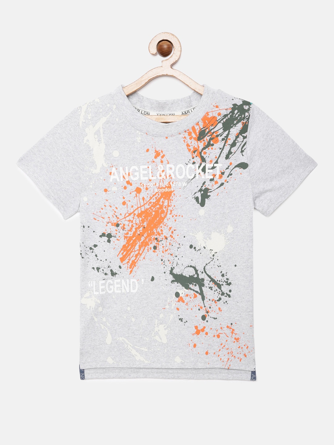 

Angel & Rocket Boys Grey Printed T-shirt
