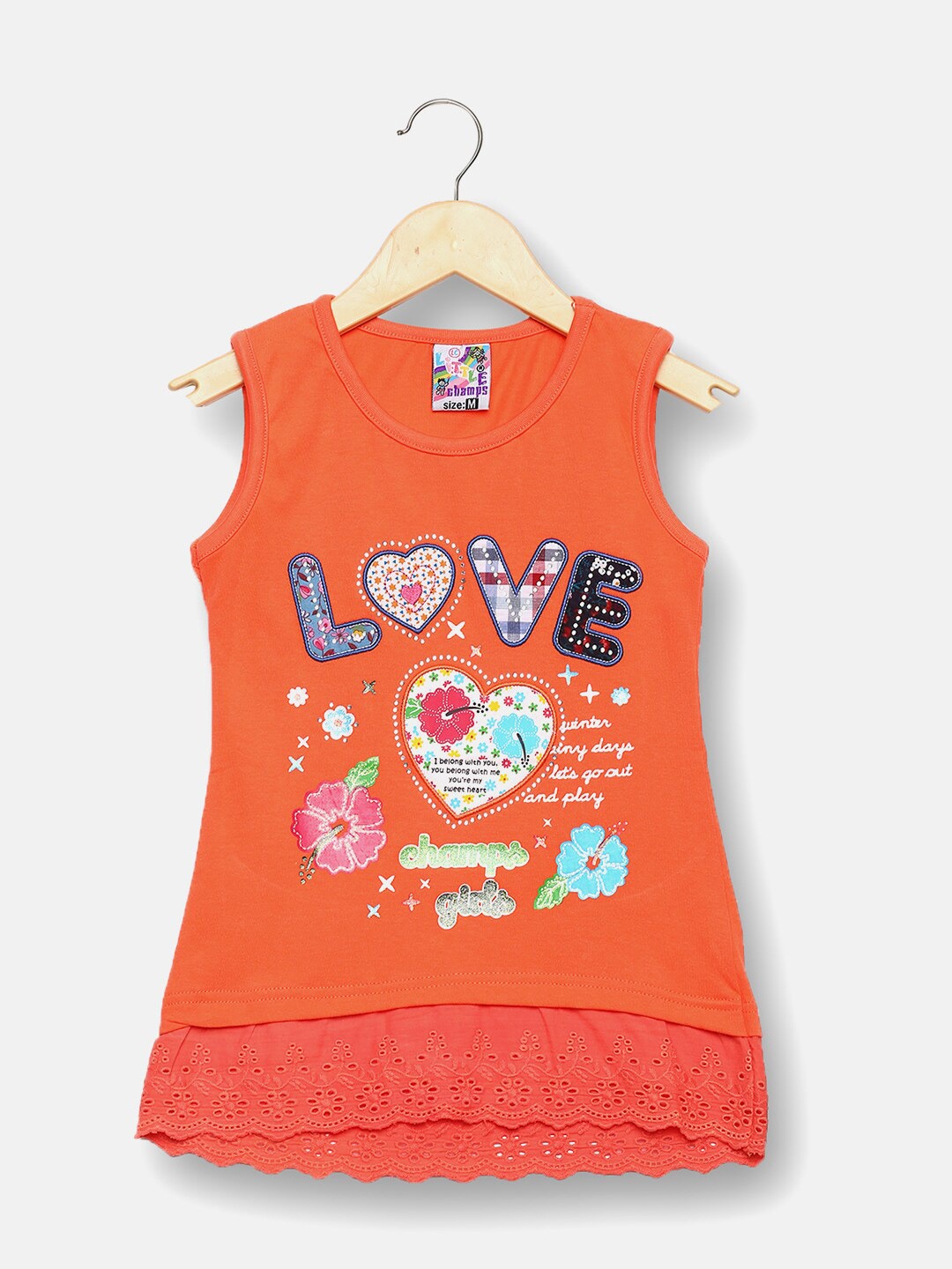 

V2 Value & Variety Orange Print Top