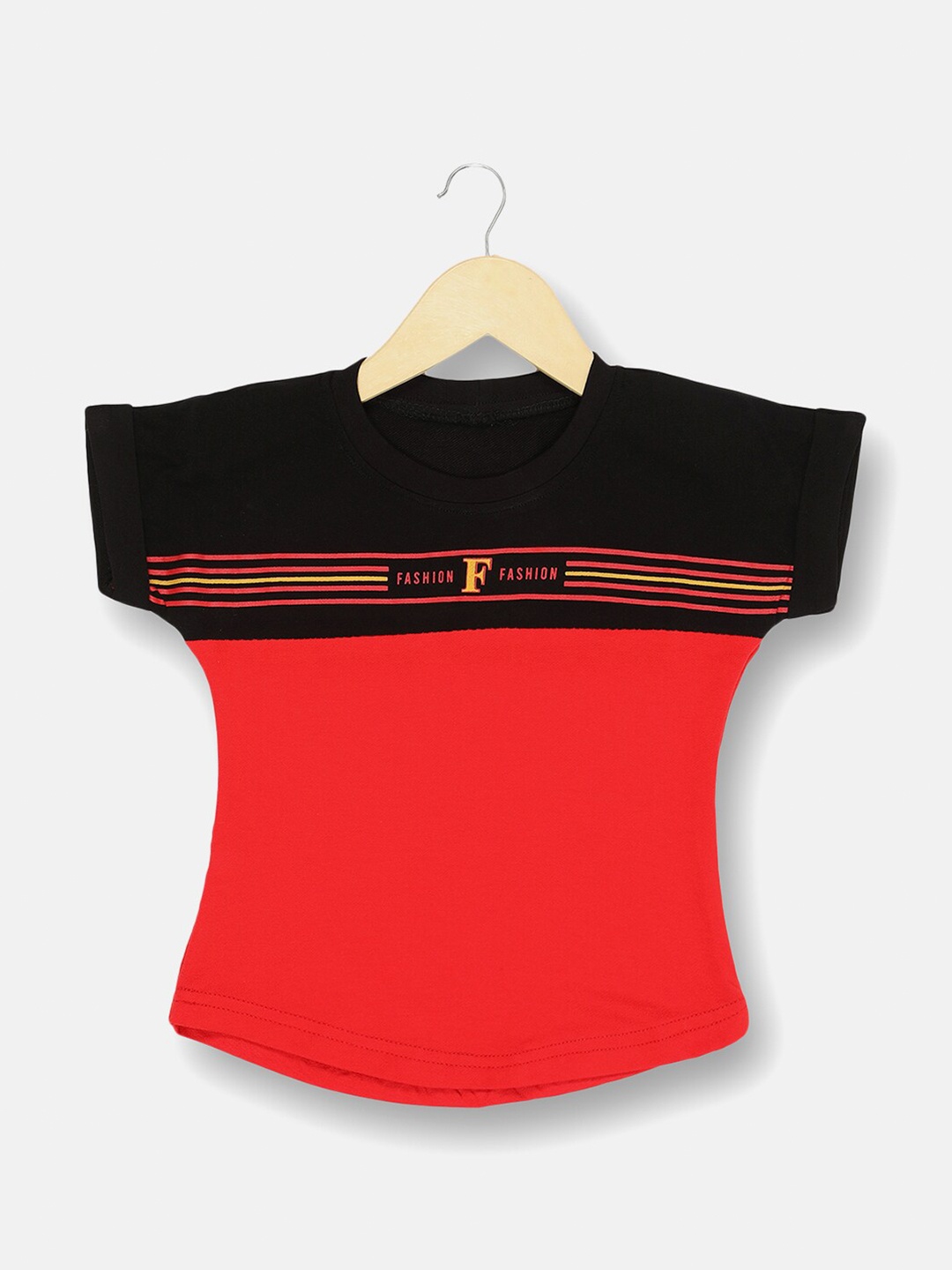 

V2 Value & Variety Red Colourblocked Top