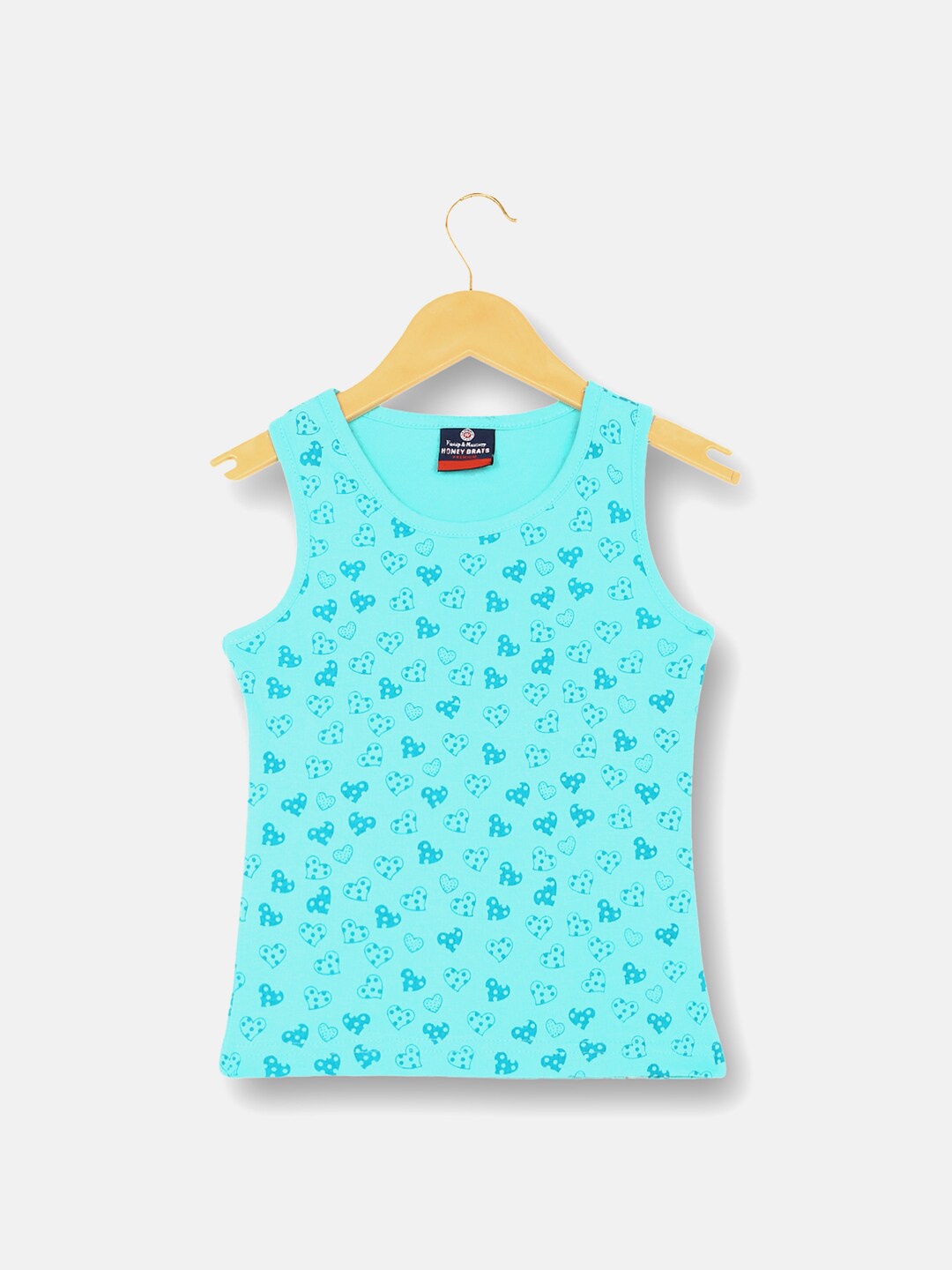 

V2 Value & Variety Kids Girls Green Print Top