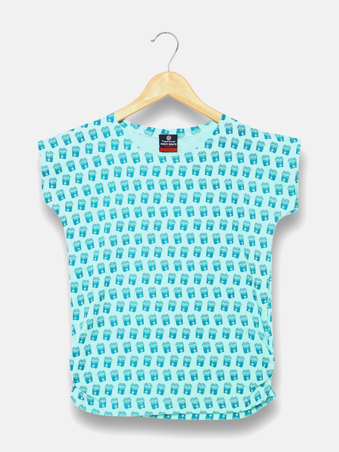 

V2 Value & Variety Green Printed Extended Sleeves Top