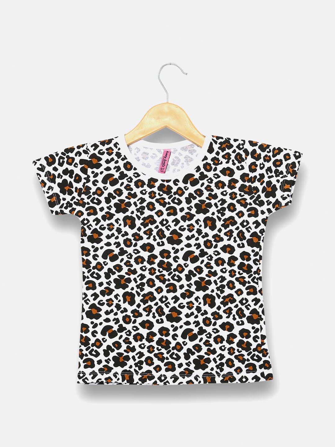 

V2 Value & Variety Kids Girls White Animal Print Top