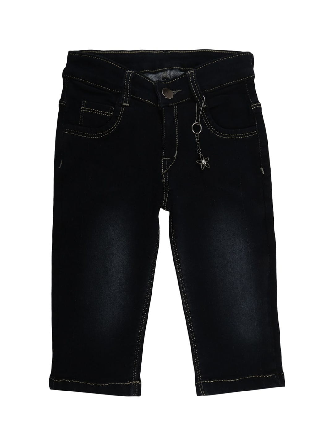 

V-Mart Girls Black Washed Denim Shorts