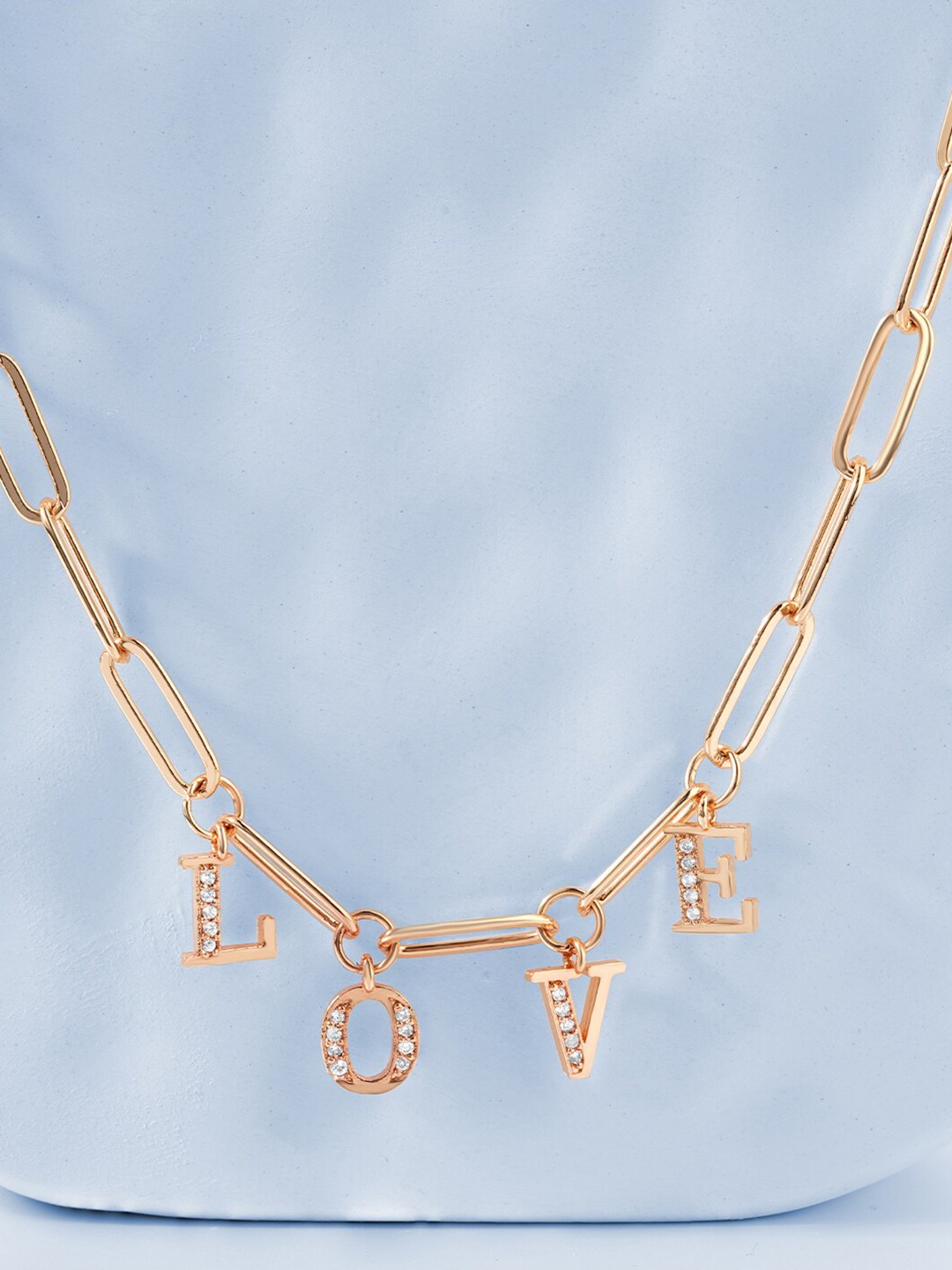 

MINUTIAE Rose Gold & White Brass Rose Gold-Plated Necklace