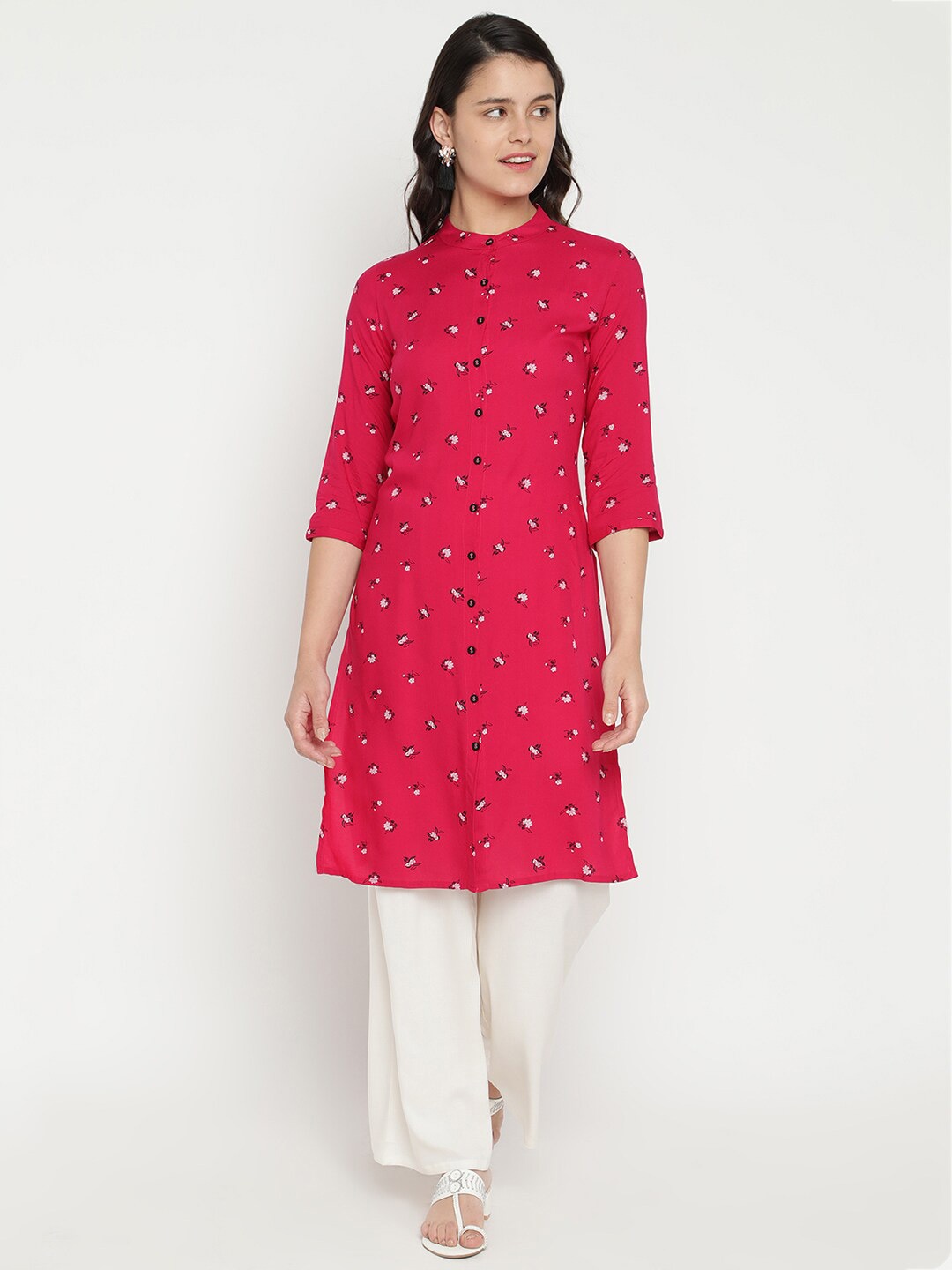 

V2 Value & Variety Pink Floral Printed Kurta