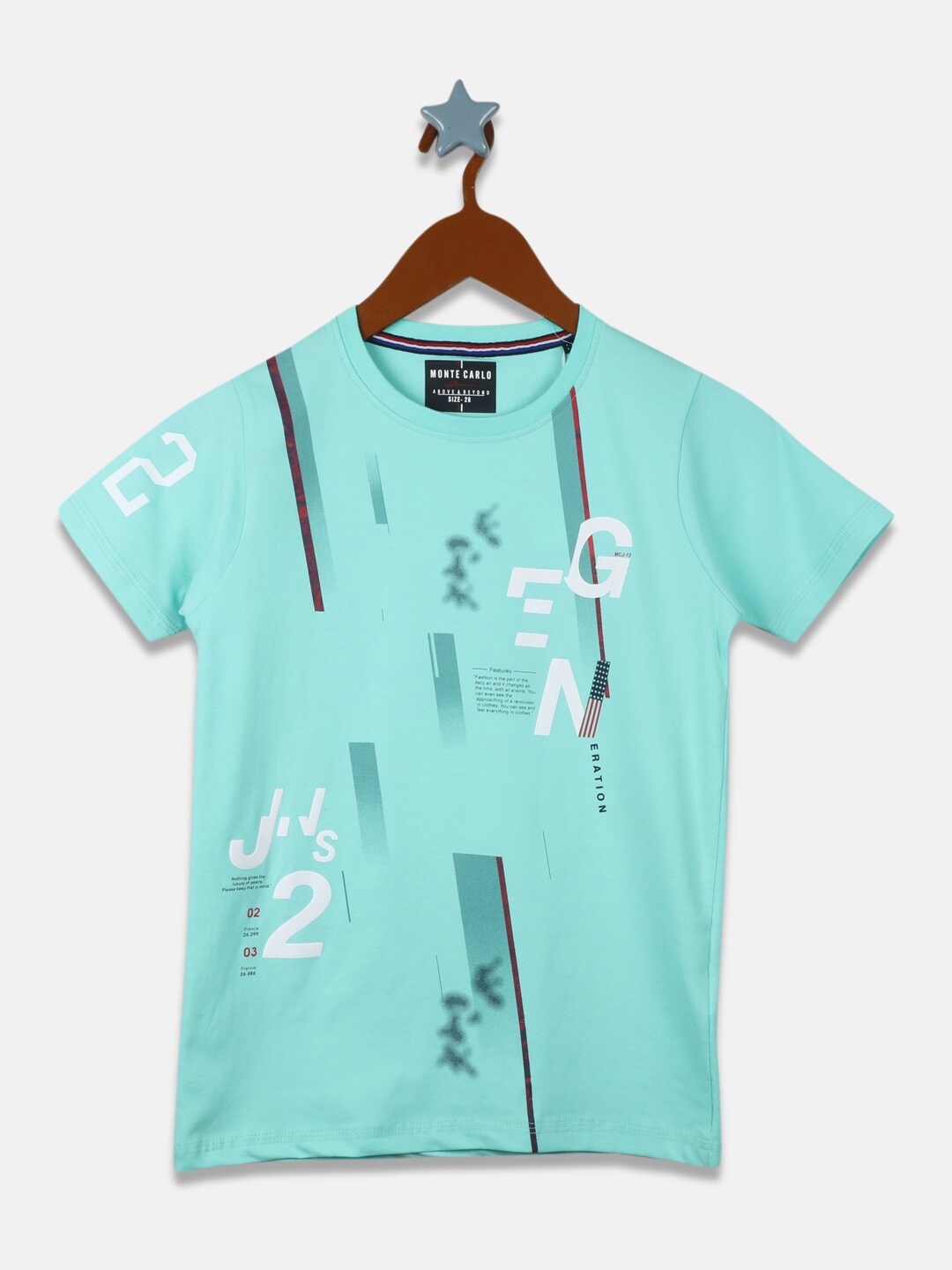 

Monte Carlo Boys Blue Printed T-shirt