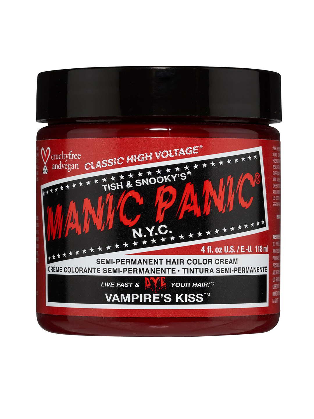 

MANIC PANIC Classic High Voltage Semi-Permanent Hair Colour Cream - Vampire's Kiss, Red