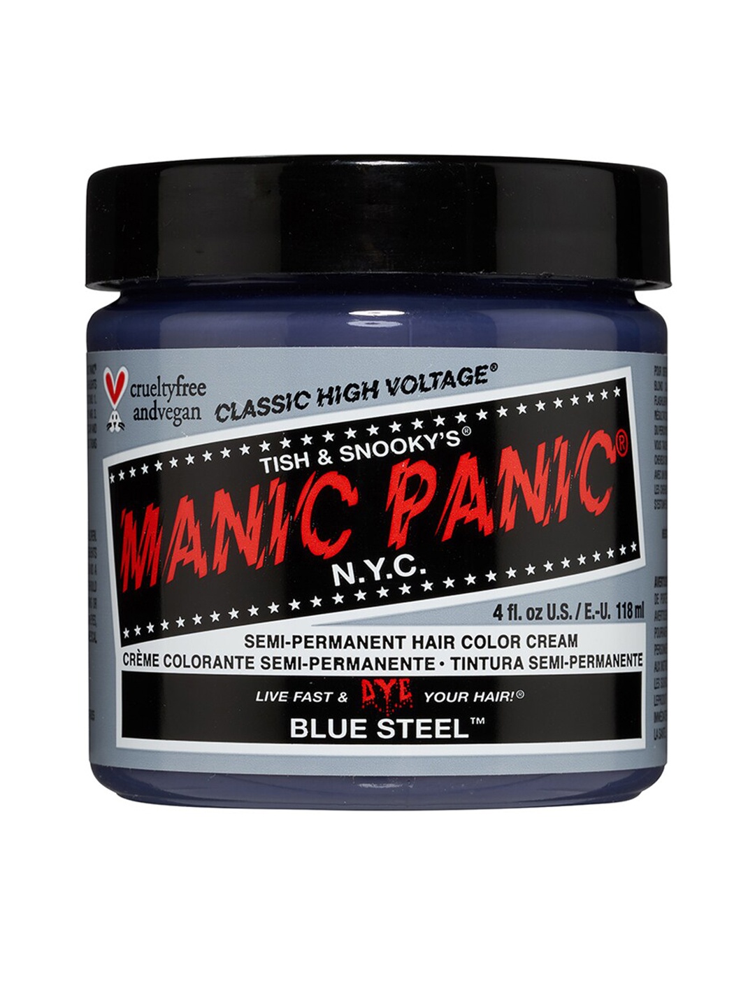 

MANIC PANIC Classic High Voltage Semi-Permanent Hair Colour Cream - Blue Steel, Grey