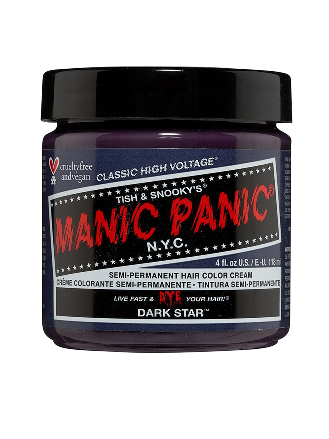 

MANIC PANIC Classic High Voltage Semi-Permanent Hair Colour Cream - Dark Star, Grey