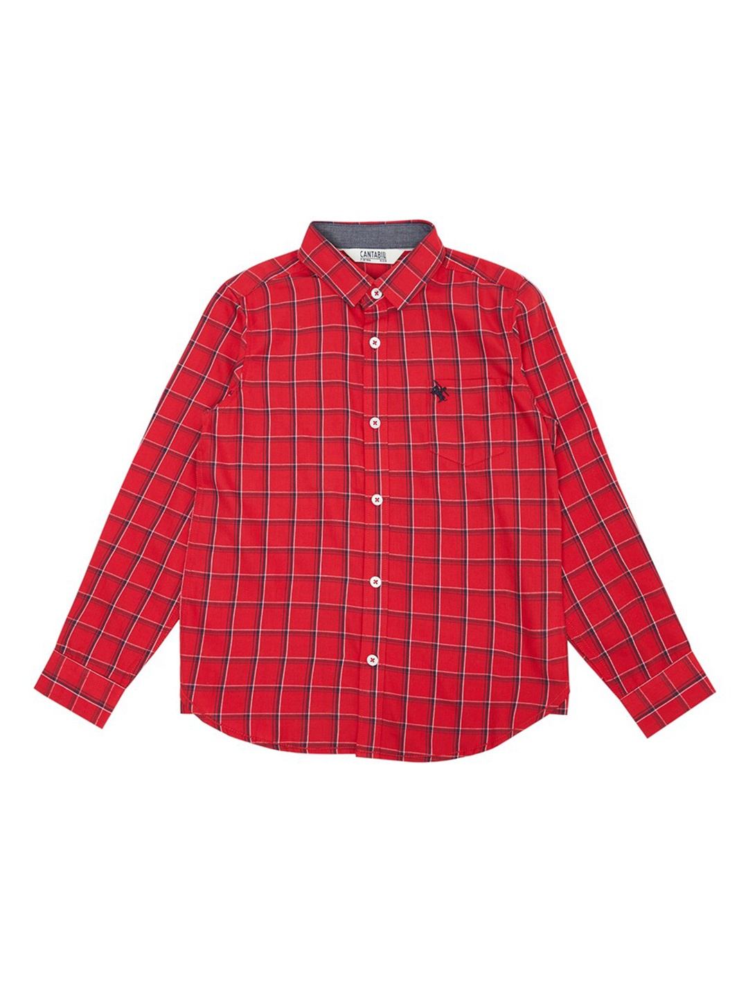 

Cantabil Boys Red Checked Casual Shirt