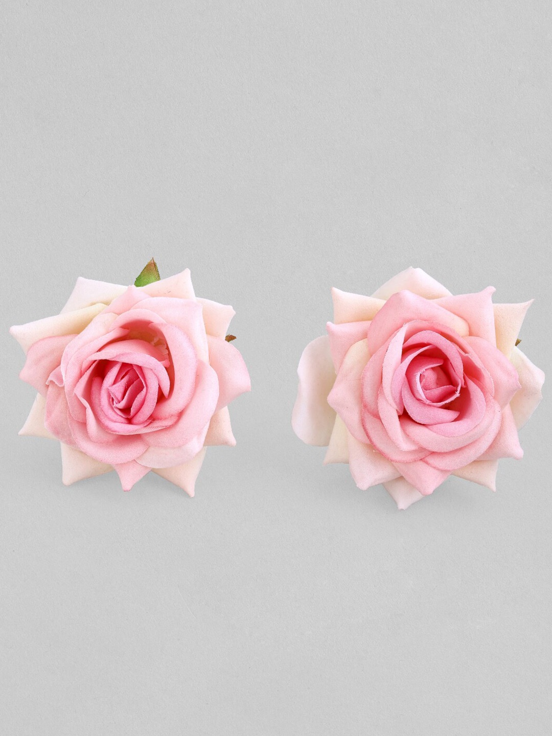 

Rubans Women Pink Set of 2 Rose Flower Alligator Hair Clips