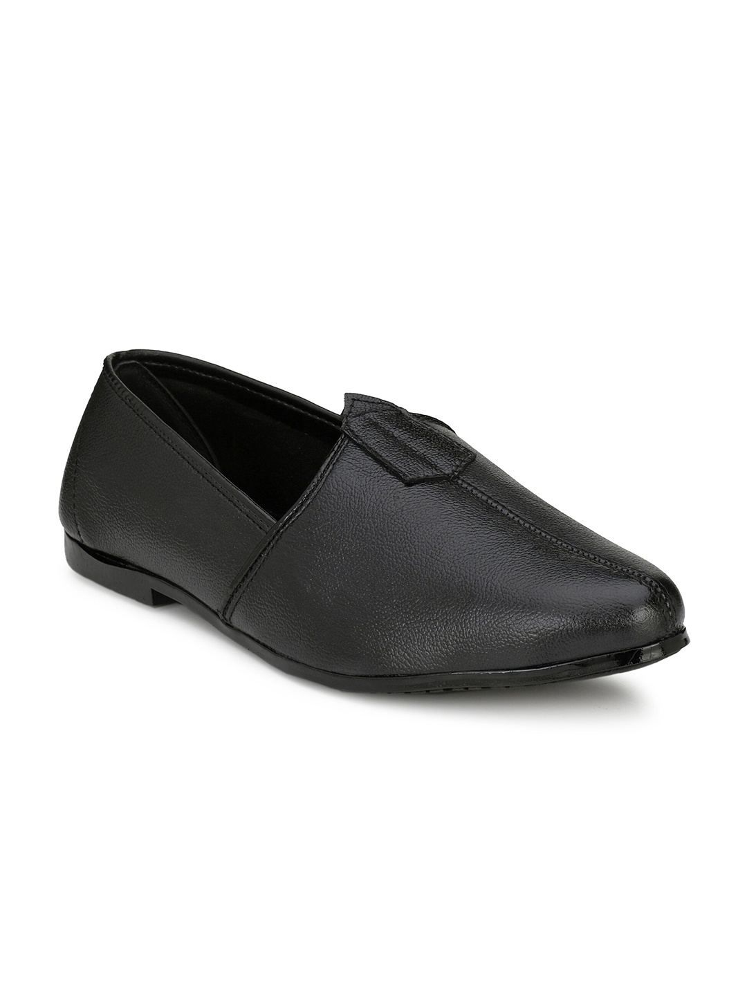 Eego Italy Men Black Leather Mojaris