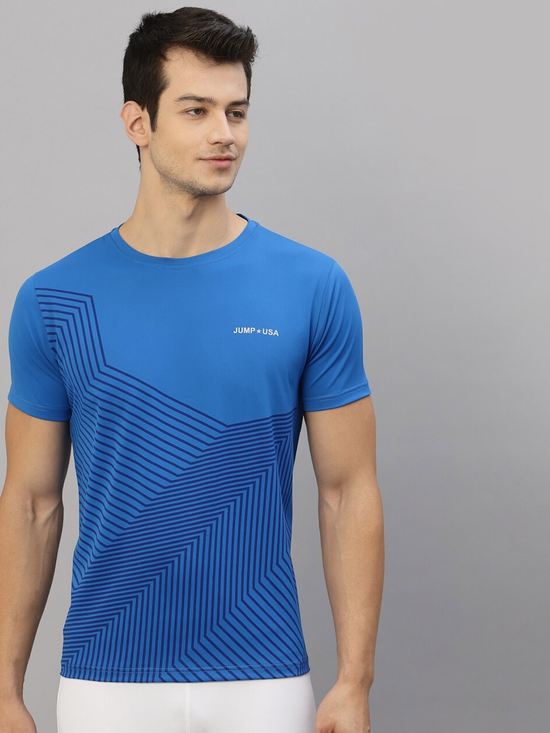 

JUMP USA Men Blue Rapid Dry T-Shirt