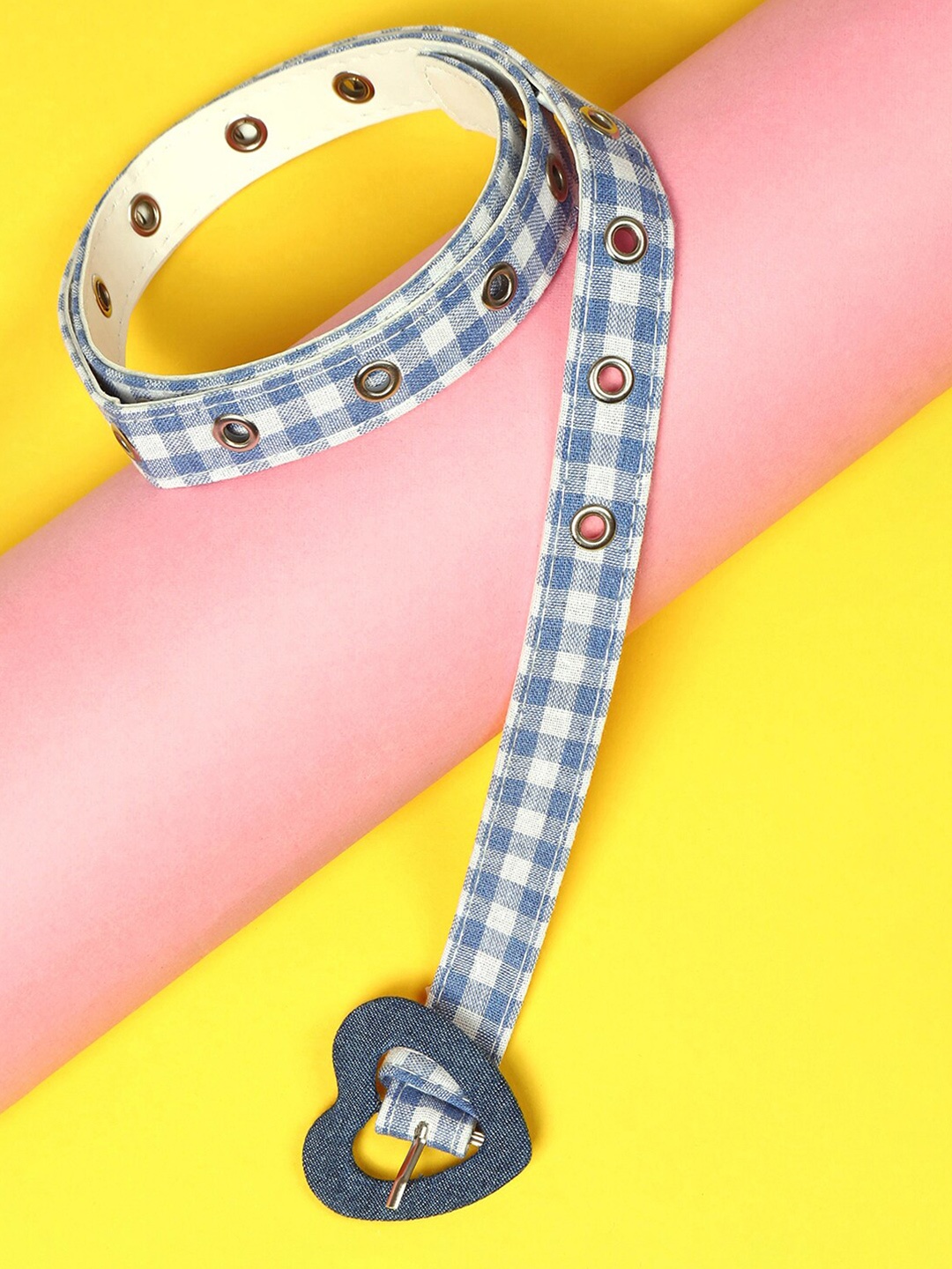

HAUTE SAUCE by Campus Sutra Women Blue Checked Belt