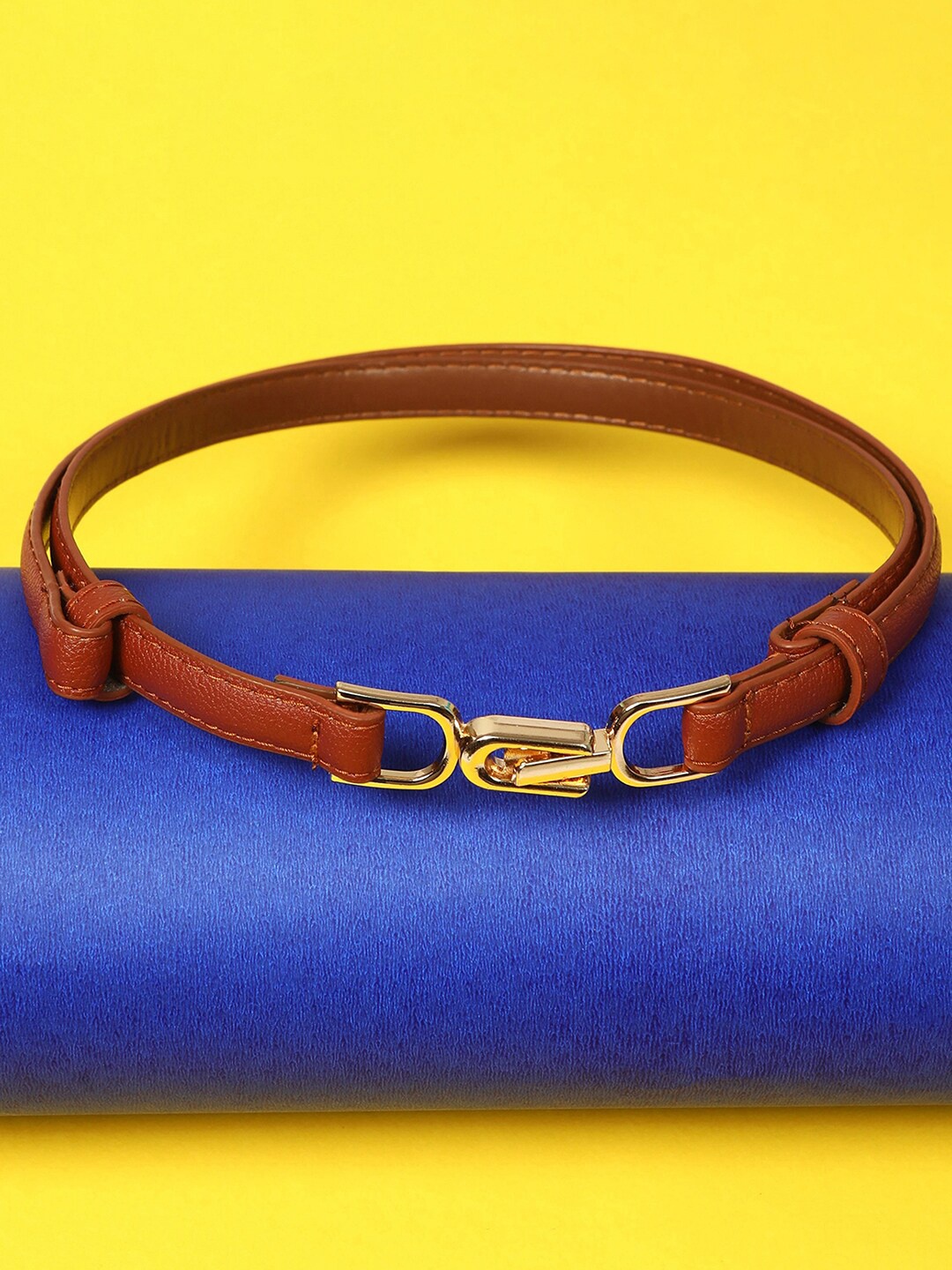 

HAUTE SAUCE by Campus Sutra Women Brown Textured Belt