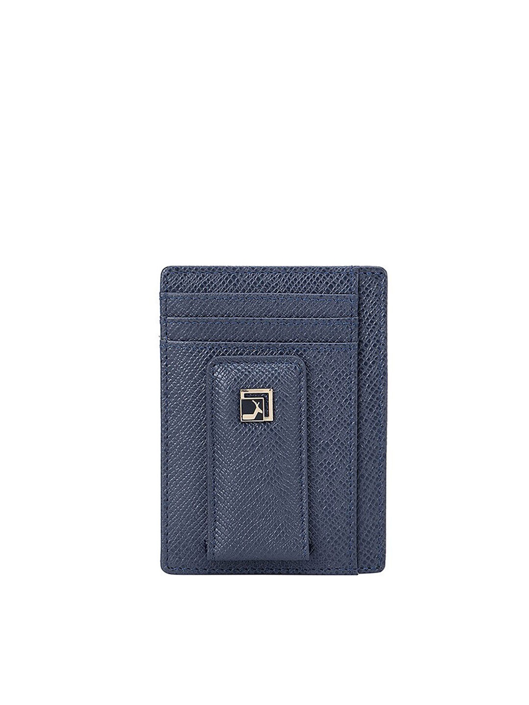 

Da Milano Men Blue Textured Leather Money Clip