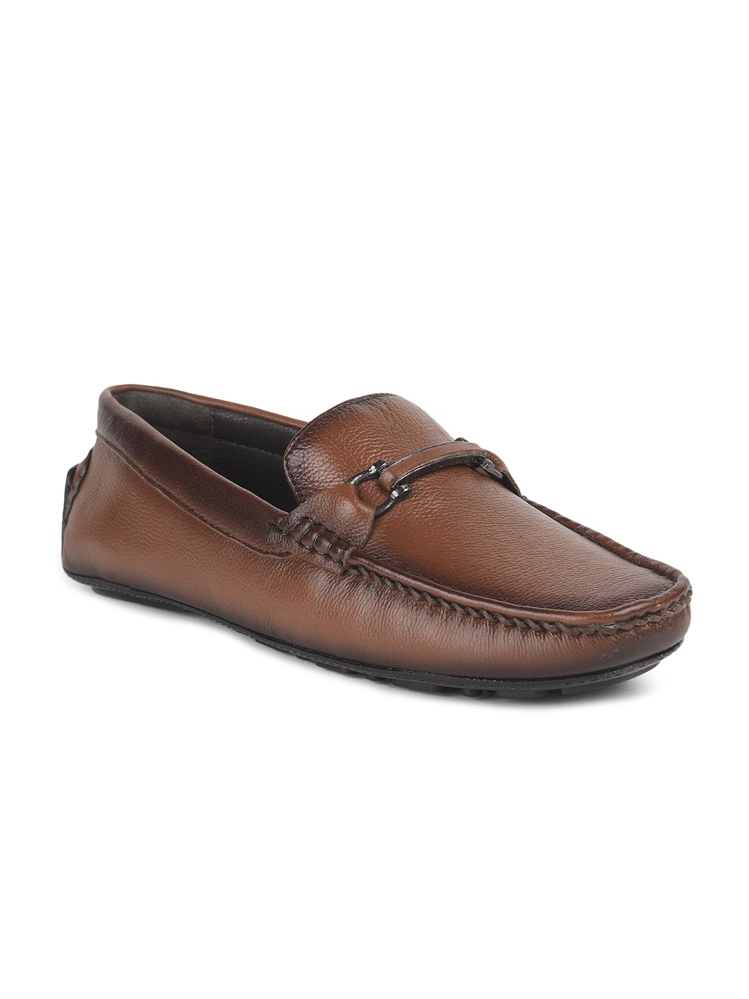 

Liberty Men Tan Textured Leather Driving Shoes