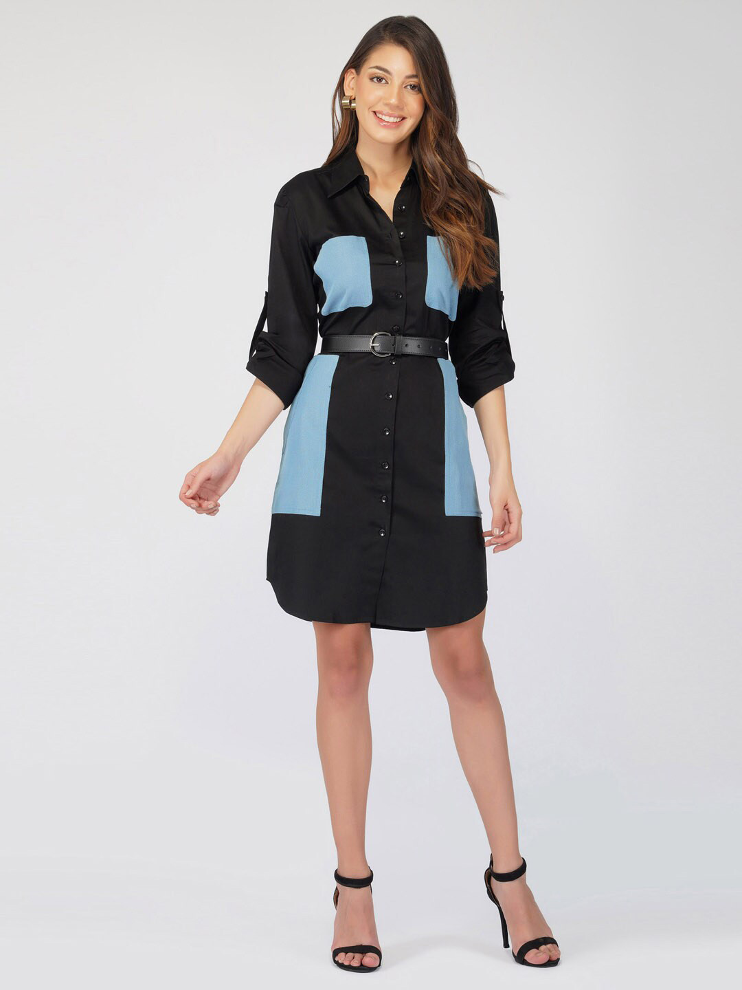 

CRUSSET Women Black PU Belt