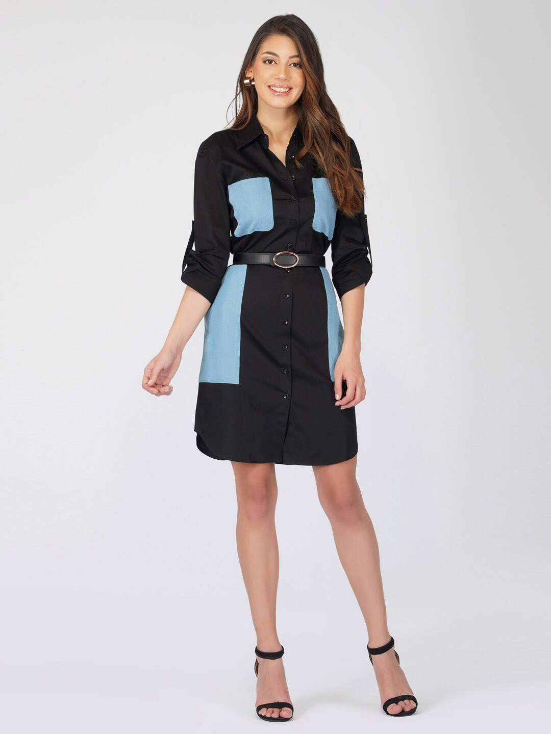 

CRUSSET Women Black PU Belt
