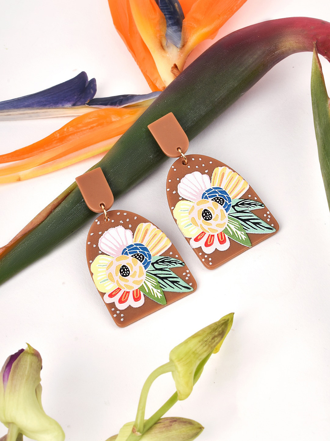 

JOKER & WITCH Multicoloured Contemporary Drop Earrings, Multi