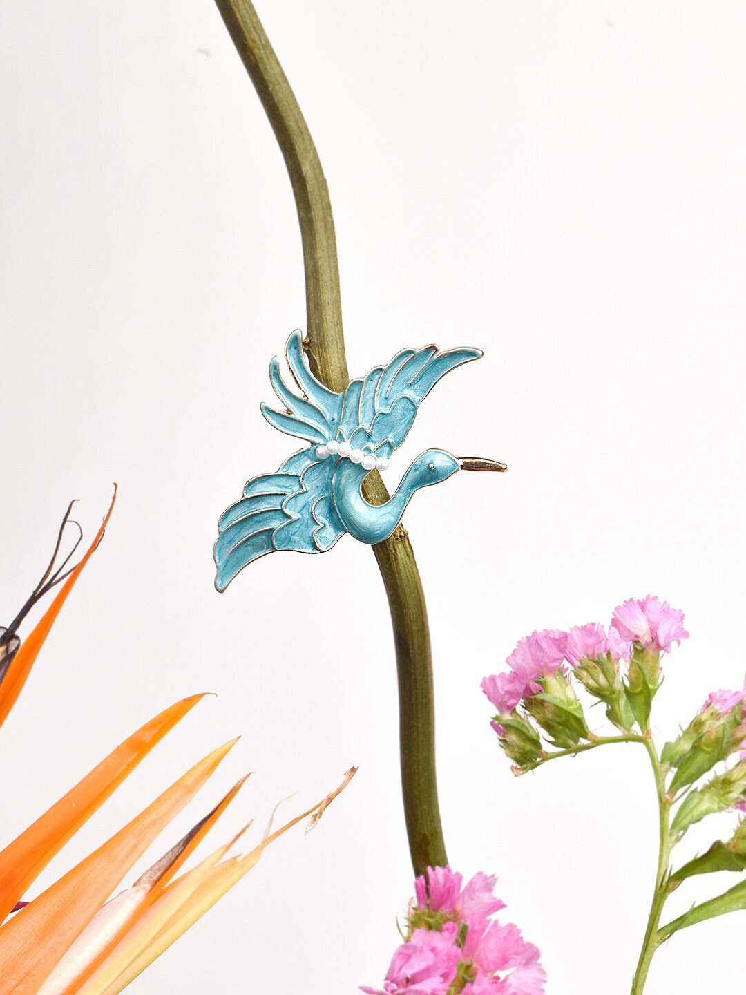

JOKER & WITCH Blue Bird Shaped Brooch