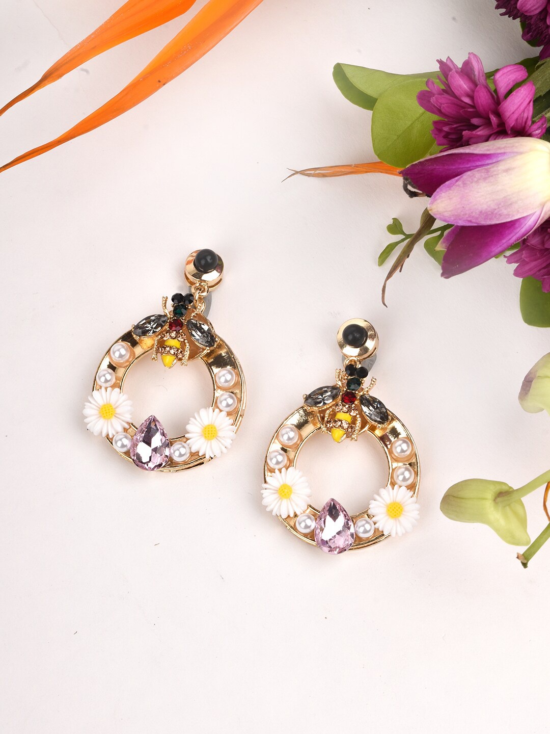 

JOKER & WITCH Multicoloured Contemporary Drop Earrings, Multi