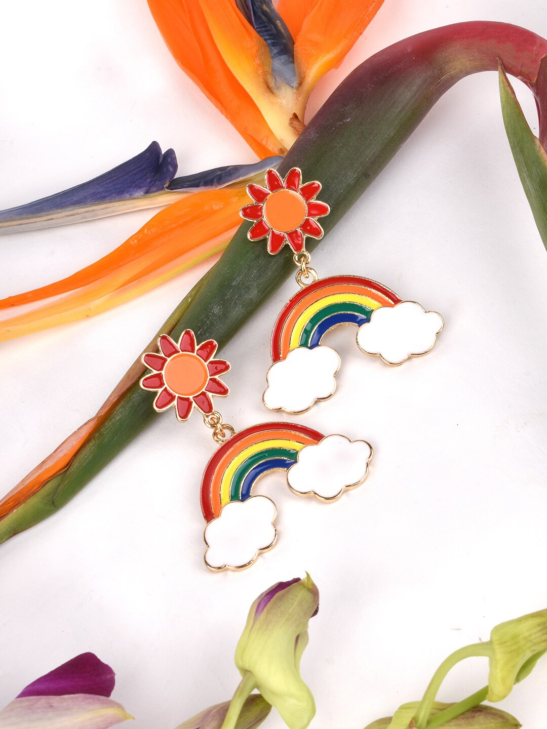 

JOKER & WITCH Multicoloured Contemporary Rainbow Drop Earrings, Multi