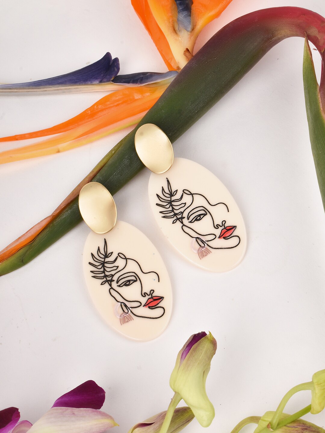 

JOKER & WITCH Multicoloured Contemporary Studs Earrings, Multi